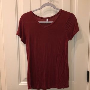 Active USA, size small, red v-neck tshirt
